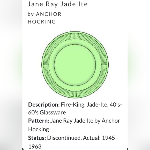 "Jane Ray Jade Ite" 8oz Green Jadeite Fire King Cup Only - Picture 12 of 12